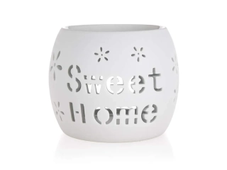 Aroma lampa porcelánová 10,5x10,5cm Sweet Home bílá