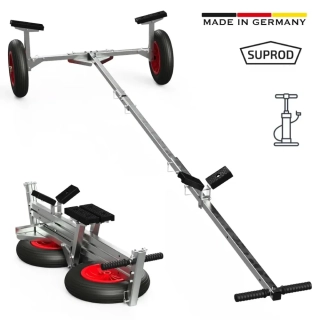 Skládací lodní vozík SUPROD TR350-B-LU, vzduch, O 350 mm, černo/červená
