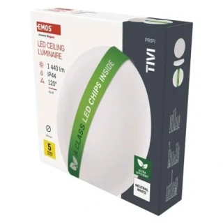 LED svítidlo TIVI A CLASS kruhové bílé 8,6W, 1440LM IP44 Neutrální bílá EMOS