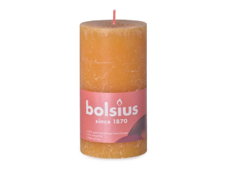 Svíčka válcová Bolsius RUSTIC SHINE žlutá 13cm