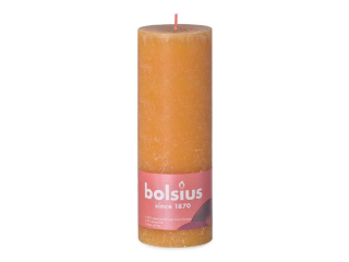 Svíčka Bolsius rustikální sloupová medově žlutá 190 × 68 mm