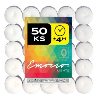 Svíčky čajové 50ks 4hodin Emocio plato