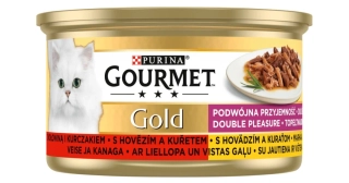 Gourmet Gold duo hovězí a kuře 85g