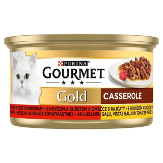 Gourmet gold Savoury Hovězí & kuře v rajčatové omáčce 85g