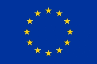 Vlajka EU 30x20 cm WINDFLAG dvojitým obvodovým prošíváním, zesíleným plátnem a šňůrami nahoře i dole