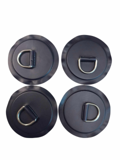 Nerezové D-oko s podložkou 10 cm (2 cm x 4 mm) modrý, na nafukovací čluny, set 4 ks EVAL 02199-27BL