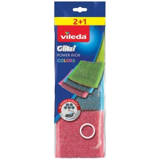 Vileda Power Inox Colors drátěnka 2+1ks