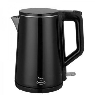 Bravo B-5018 rychlovarná dvouplášťová konvice Tracy 1,5 l černá