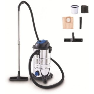 Scheppach VC 30P-GL – průmyslový vysavač 30 l, suché/mokré vysávání, oklep filtru 5907746934