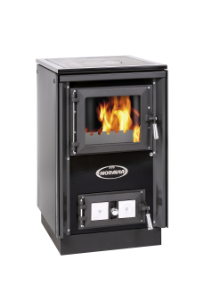 KVS Moravia VSP 9114.2682 SOFIE černá, chromované doplňky, smaltovaný černý rám plotny, ocelová broušená plotna