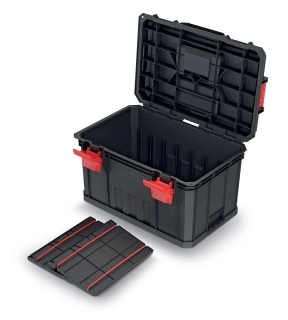 Kufr na nářadí s 2 přepážkami MODULAR SOLUTION 530x355x310 mm - barva: černá Kistenberg KMS553530-S411