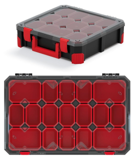 Organizér TITAN - 15 krabiček, 598x390x110 mm - průhledné víko Kisternberg KTI6040B-CG6U