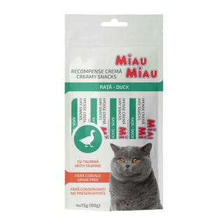 Miau Miau Creamy Snacks Duck GF 4x15g (60g) 19178