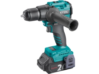 Šroubovák vrtací aku s příklepem SHARE20V, 70Nm, BRUSHLESS, 2Ah (2×) EXTOL INDUSTRIAL