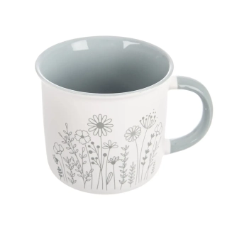 Porcelánový hrnek Orion KVĚT 0,4 l, zelenkavý