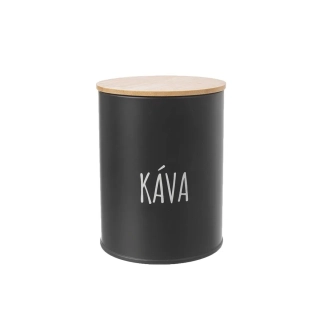Dóza plech/bambus pr. 9,5cm Káva BLACK