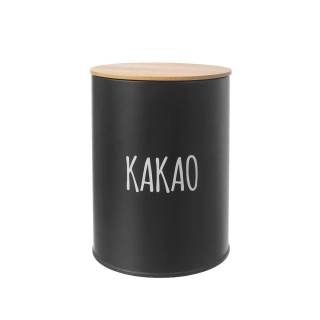 Dóza plech/bambus pr. 11cm Kakao BLACK