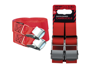 Quickloader Cambuckle 500 kg – upínací popruhy se sponou 3 m × 25 mm, sada 2 ks