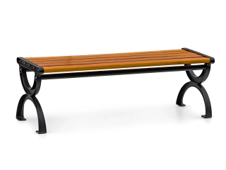 Lavička zahradní SINTRA 120 x 38 x 40 cm – stylova zahradni lavicka z oceli a dreva