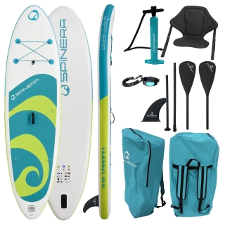 Paddleboard SPINERA CLASSIC 10' allround SUP s kajakovou sedačkou 300 × 76 × 15 cm, nosnost: 120 kg