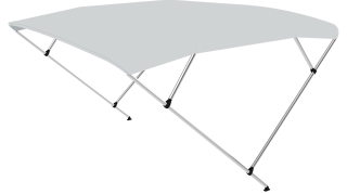 Bimini Skládací hliníkové čtyřramenné L225 x W150-170 x H129 světle šedé EVAL 00728-16LGR