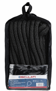 Vyvazovací lano s okem 10 mm x 6 m černé Osculati 06.444.90