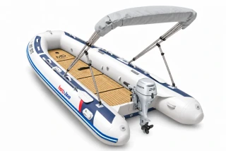 Honda HonWave T40 AE3 LG + motor Honda BF20 D3 SHU – EVA podlaha Camel / Black – šedá stříška bimini 2027