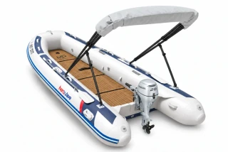 Honda HonWave T40 AE3 LG + motor Honda BF20 D3 SHU – EVA podlaha Light Brown / Black – šedočerná stříška bimini 2027