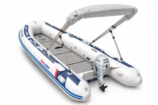 Honda HonWave T40 AE3 LG + motor Honda BF20 D3 SHU – EVA podlaha Smoke Grey / Black – šedá stříška bimini 2027